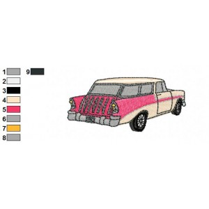Classic Cars 32 Embroidery Design